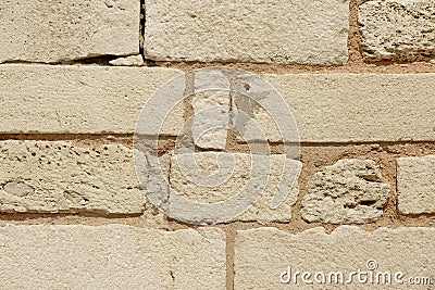 White Ancient Limestone Wall Background Texture Stock Photo