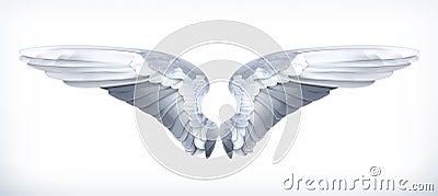 White angels wings Vector Illustration