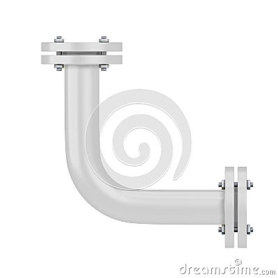 White angle pipe Stock Photo