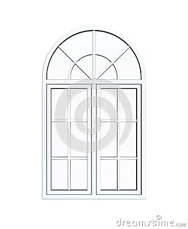 White arch window Stock Photo