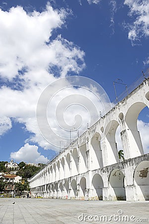 White Arches at Arcos da Lapa Rio de Janeiro Brazil Stock Photo
