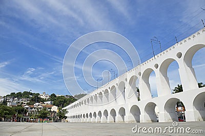 White Arches at Arcos da Lapa Rio de Janeiro Brazil Editorial Stock Photo