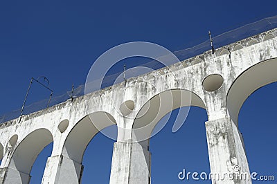 White Arches at Arcos da Lapa Rio de Janeiro Brazil Stock Photo