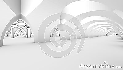 White architectural background. 3d parametric rendering Stock Photo