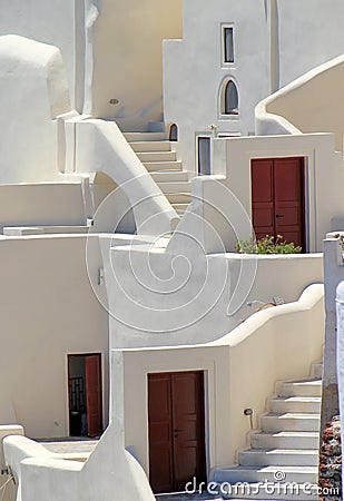 White architecture, Oia, Santorini, Greece Stock Photo