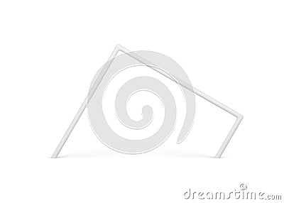 White archway column irregular geometric entrance angular 3d element realistic vector illustration Vector Illustration