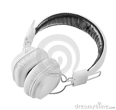 White audio headphones Stock Photo