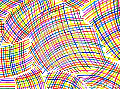 Abstract bright color curved intersecting lines patterns Stock Photo