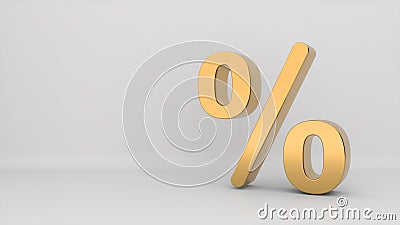 On a white background, a business finance % interest chart is shown.,gold font percent Stock Photo