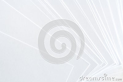 White background from clean paper sheets laid out carelessly. Stock Photo