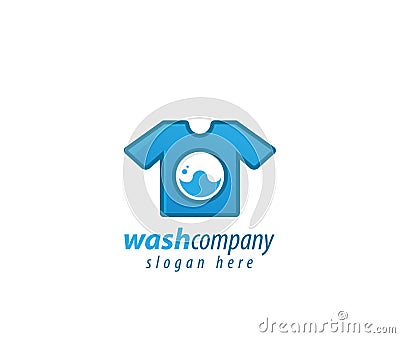 Wash shirt company logo Cartoon Illustration