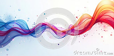 White background, dynamic vector data streams , algorithm, white Stock Photo