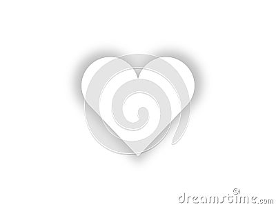 White shaped empty heart background icon symbol Stock Photo