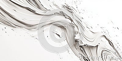 A white background featuring a series of soft, abstract marks and strokes that mimic brushstrokes or Stock Photo