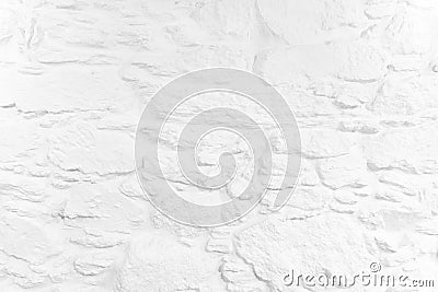 White background Whitewashed stone wall Stock Photo