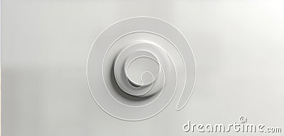 White badge brooch mock-up. Blank design. 3D rendering. Round shape. Empty template. New, shiny. Suitable for fashion design, Stock Photo