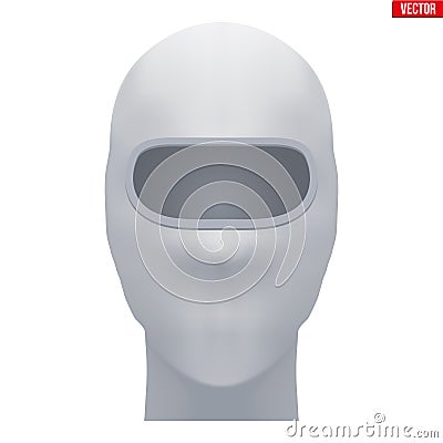 White Balaclava SKI mask Vector Illustration