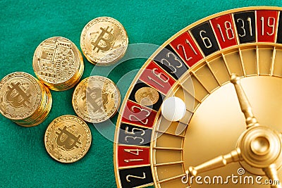 I put on bitcoin casino Stock Photo
