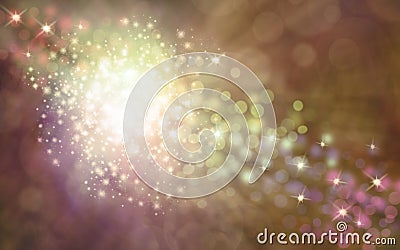 Elegant golden shimmering sparkles background Stock Photo