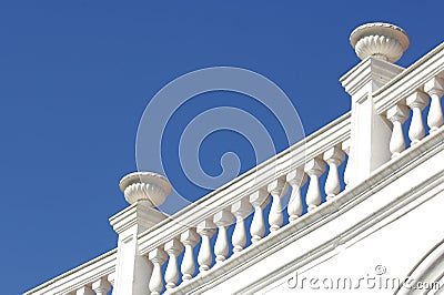 White balustrade Stock Photo