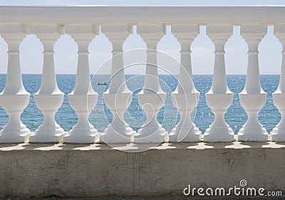 White balustrade Stock Photo