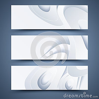 White banners templates. Abstract backgrounds Stock Photo