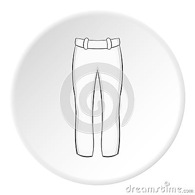 White baseball player pants icon, cartoon style Vector Illustration