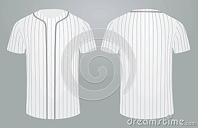 White baseball shirt Vector Illustration