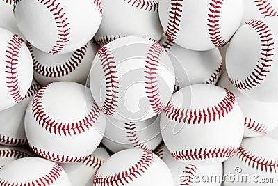 White baseball textured wallpaper background Stock Photo