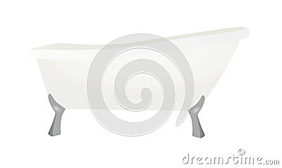 White bath tube Vector Illustration