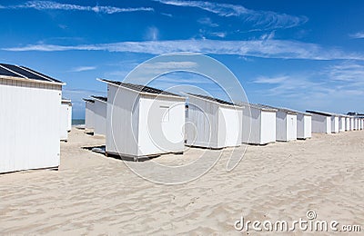 White beach cottages Stock Photo