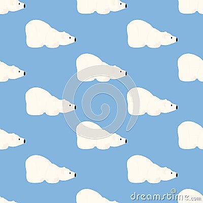 White bear pattern Vector Illustration