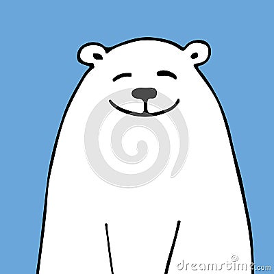 White bear, sketch for your design Vector Illustration
