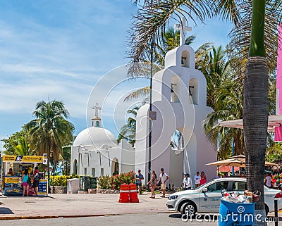 White Beautiful Catholic Church Editorial Stock Photo