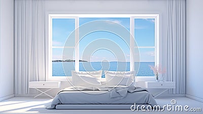 White bebroom in luxury stlye Stock Photo