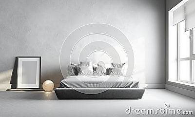 White bedroom Stock Photo