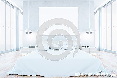 White bedroom interior Stock Photo