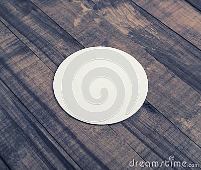 White beer coaster Stock Photo