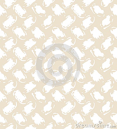 White and beige woven fabric ornament grunge seamless pattern, vector Vector Illustration