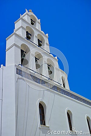 White bell tower Stock Photo