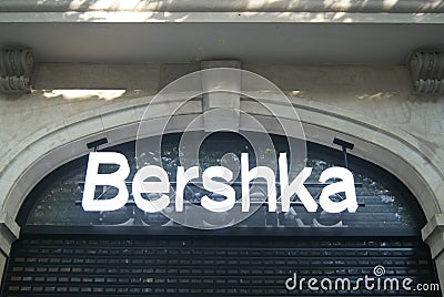 White Bershka Logo Editorial Stock Photo