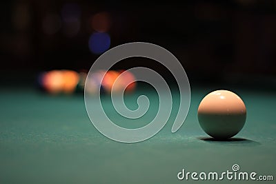 White billiard ball Stock Photo