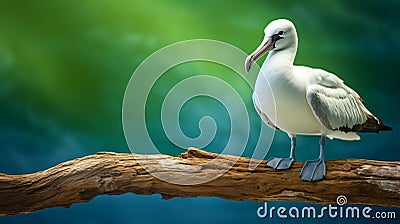 White Bird On Branch: A Zbrush Sculpture In Duckcore Style Stock Photo