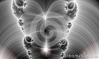 White black fractal new background, texture Stock Photo