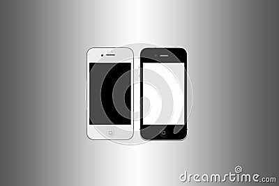 White and black iPhone Editorial Stock Photo