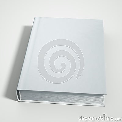 White blank book mockup. Hardcover book template. Stock Photo