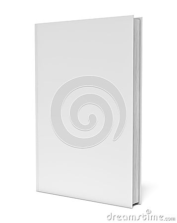 White blank book on white background Cartoon Illustration