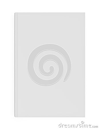 White blank book on white background Cartoon Illustration