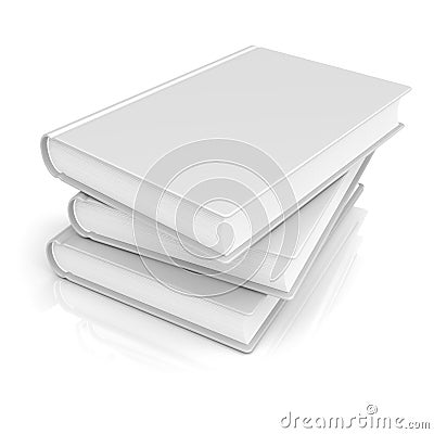 White blank books Stock Photo