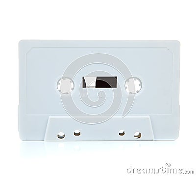 White blank cassette on white Stock Photo